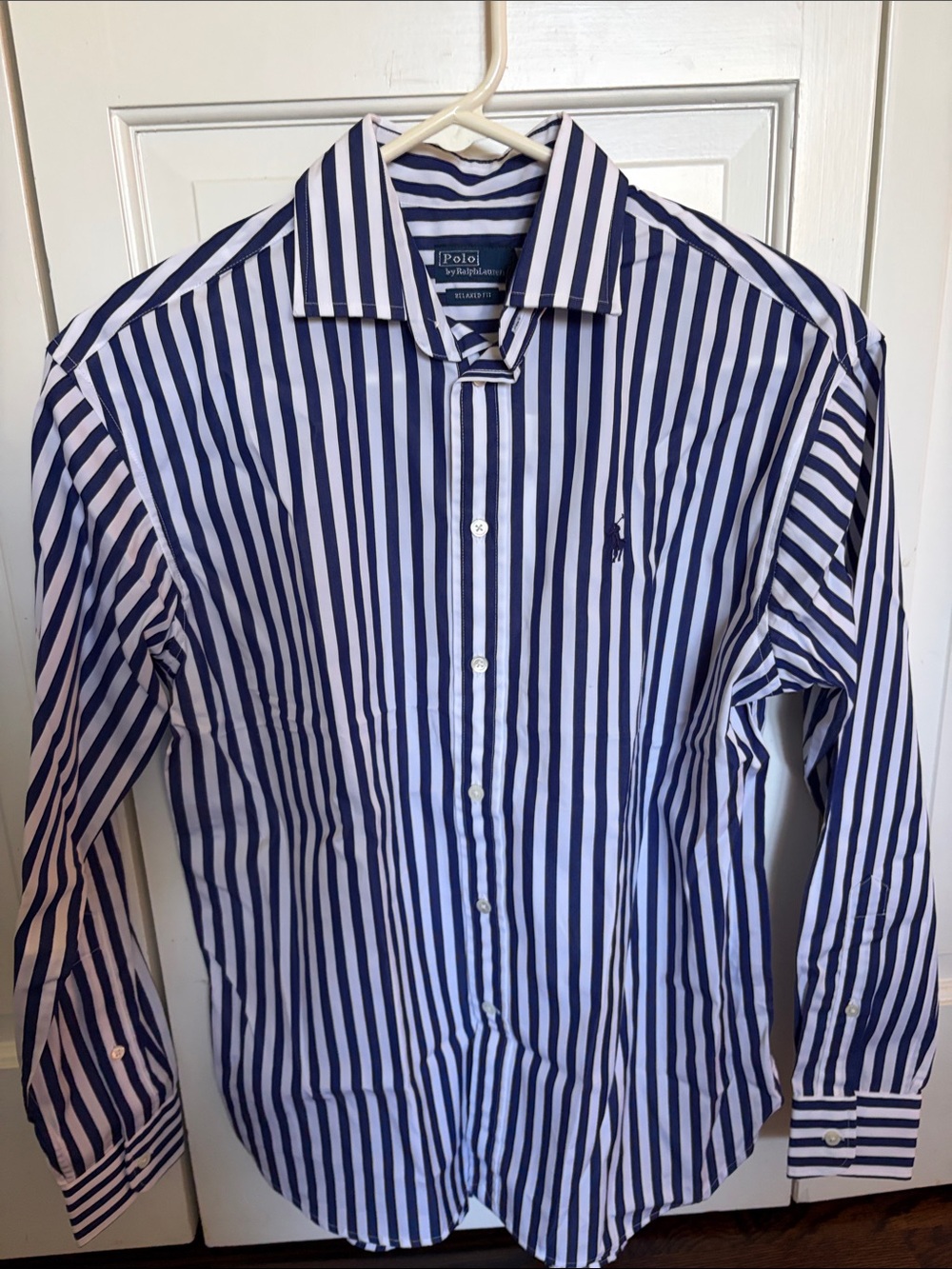 Polo by Ralph Lauren Blue & White Striped Button-Down Shirt